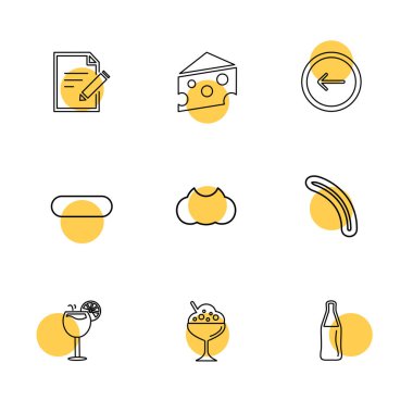 renkli daireler beyaz arka plan üzerinde izole ile farklı minimalist düz vektör app simgeleri