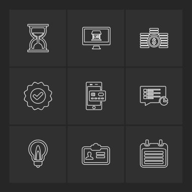 iş yaratıcı düz tasarım simgeler vektör koleksiyonu