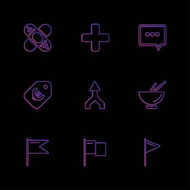 dizi iş ikonları/simgeleri, vektör, illüstrasyon 