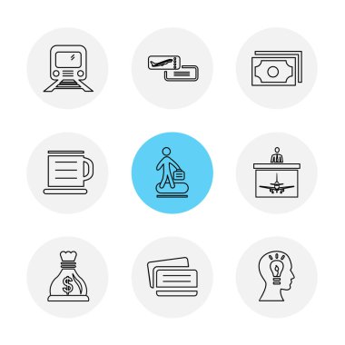 iş yaratıcı düz tasarım simgeler vektör koleksiyonu