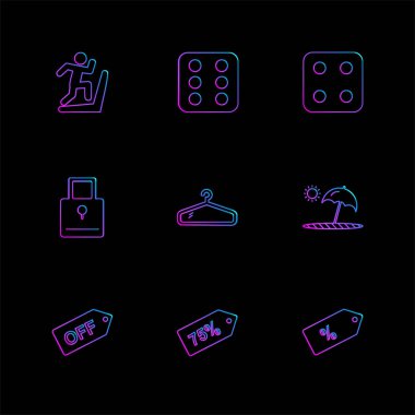 dizi iş ikonları/simgeleri, vektör, illüstrasyon 