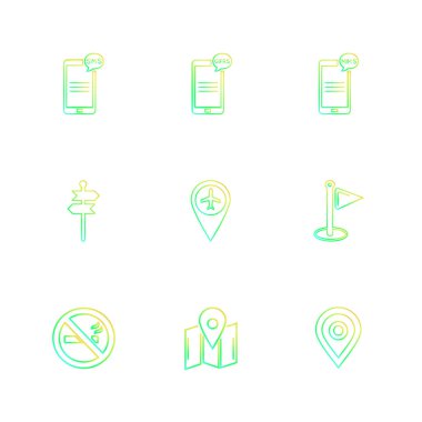 Bilgisayarlar, dijital cihazlar ve becerikli alet düğme düz stil ikonları ayarla