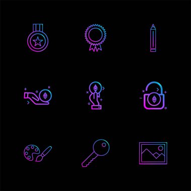 iş yaratıcı simgeler vektör tasarım düz koleksiyonu