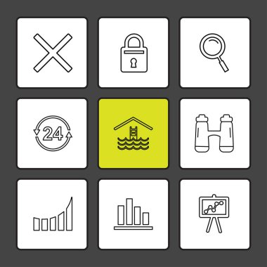 iş yaratıcı simgeler vektör tasarım düz koleksiyonu