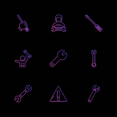 çeşitli minimalist vektör app simge kümesi  