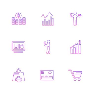 iş yaratıcı simgeler vektör tasarım düz koleksiyonu