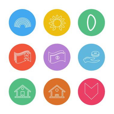 iş yaratıcı düz tasarım simgeler vektör koleksiyonu