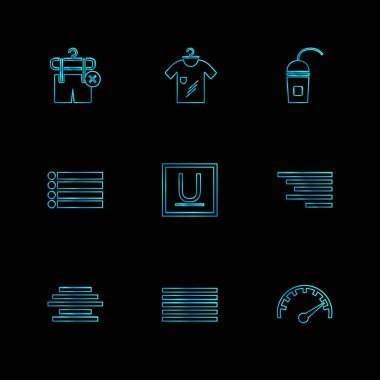 çeşitli semboller ile minimalist vektör simge kümesi