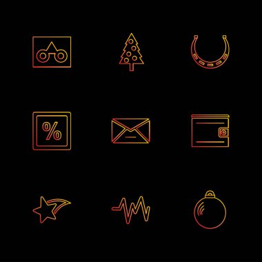 çeşitli minimalist vektör app simge kümesi  