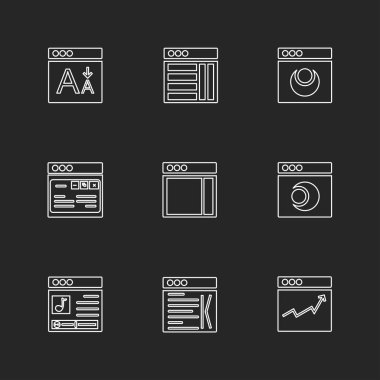 bilgisayar yaratıcı düz tasarım simgeler vektör koleksiyonu