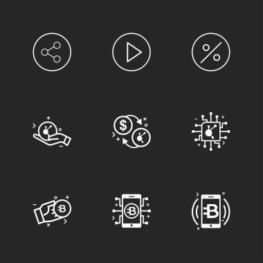 iş yaratıcı simgeler vektör tasarım düz koleksiyonu