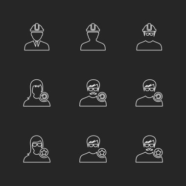 Kullanıcı profil resmi simgeler basit tarzda ayarla