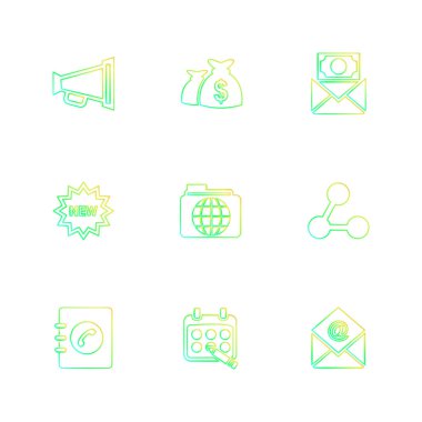 iş yaratıcı düz tasarım simgeler vektör koleksiyonu