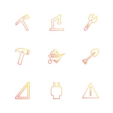 dizi iş ikonları/simgeleri, vektör, illüstrasyon 