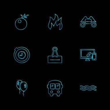 dizi iş ikonları/simgeleri, vektör, illüstrasyon 