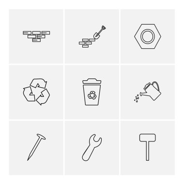 çeşitli minimalist vektör app simge kümesi  