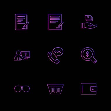 iş yaratıcı düz tasarım simgeler vektör koleksiyonu