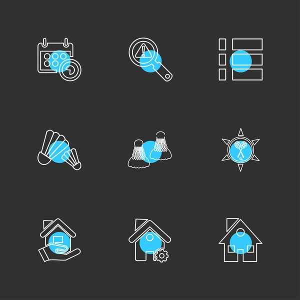 Conjunto Iconos Vectoriales Minimalistas — Vector de stock