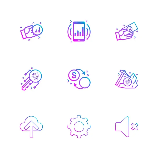 Vector Collection Business Creative Flat Design Icons — Stock Vector