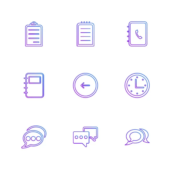 Diseño Vectorial Colección Plana Iconos Creativos Negocios — Vector de stock