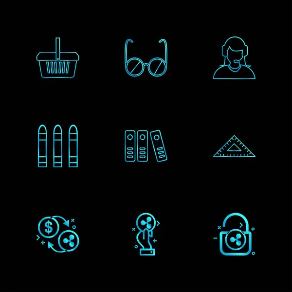 Vector Design Flat Collection Business Creative Icons — Stock Vector