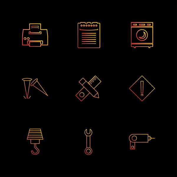 Conjunto Iconos Negocio Vector Ilustración — Archivo Imágenes Vectoriales