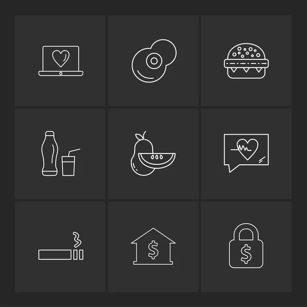 Colección Vectorial Iconos Diseño Plano Creativo Negocios — Vector de stock