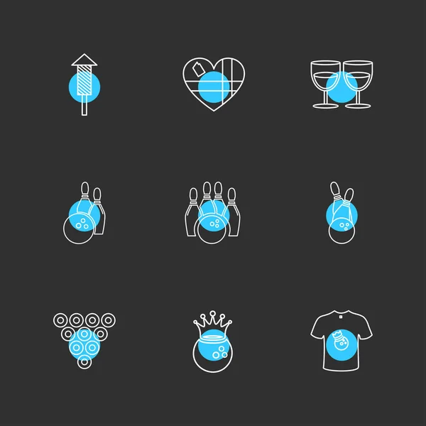 Collection Simple Ensemble Icônes App Plat Illustration Vectorielle Sur Fond — Image vectorielle