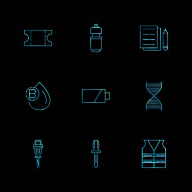 Bilgisayarlar, dijital cihazlar ve becerikli alet düğme düz stil ikonları ayarla