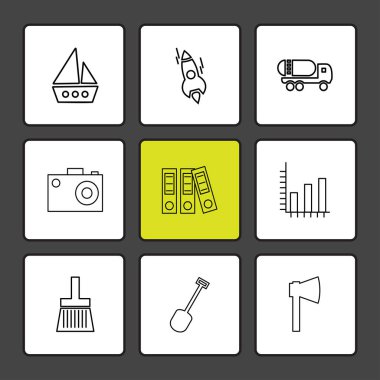 iş yaratıcı düz tasarım simgeler vektör koleksiyonu