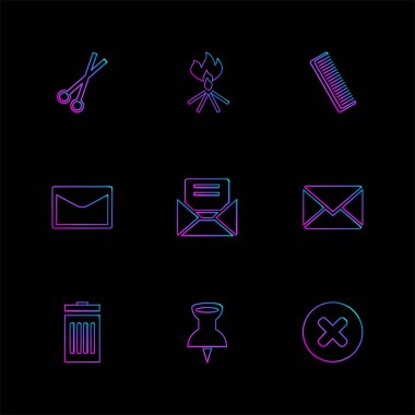 dizi iş ikonları/simgeleri, vektör, illüstrasyon 