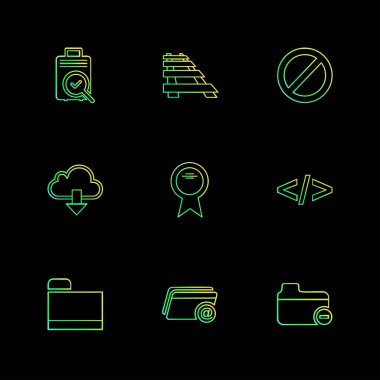 bilgisayar yaratıcı düz tasarım simgeler vektör koleksiyonu