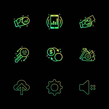 iş yaratıcı simgeler vektör tasarım düz koleksiyonu