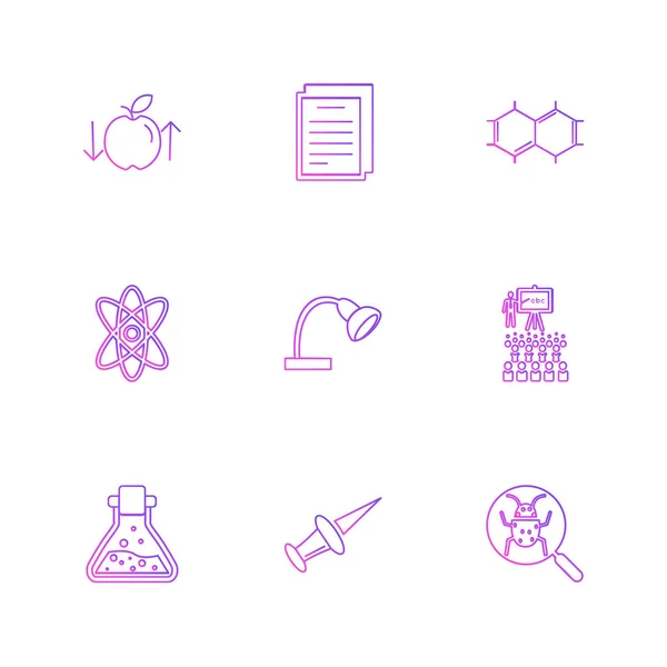 Conjunto Iconos Vectoriales Minimalistas — Archivo Imágenes Vectoriales