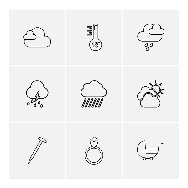 Minimalistische Vector Icons Set — Stockvector