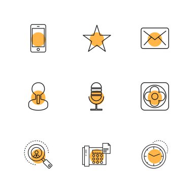 minimalist düz vektör app simgeleri beyaz arka plan üzerinde