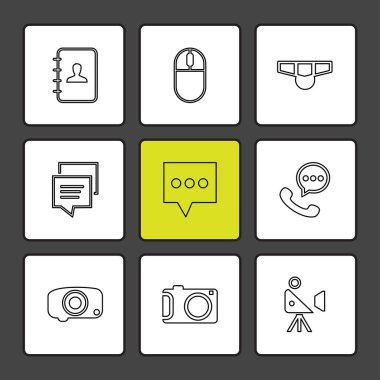 düz vektör çizim simgeler, App simgelerin ayarlamak  