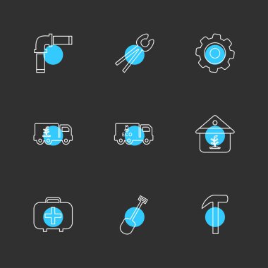 düz vektör çizim simgeler, App simgelerin ayarlamak  