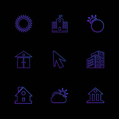 düz vektör çizim simgeler, App simgelerin ayarlamak  