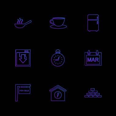 düz vektör çizim simgeler, App simgelerin ayarlamak  