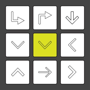 Farklı minimalist düz vektör app simgeleri      