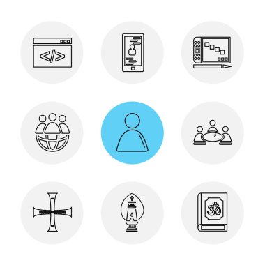 minimalist düz vektör app simgeleri beyaz arka plan üzerinde