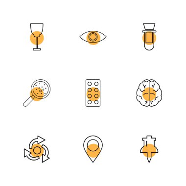 düz vektör çizim simgeler, App simgelerin ayarlamak  