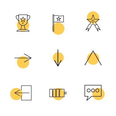 düz vektör çizim simgeler, App simgelerin ayarlamak  