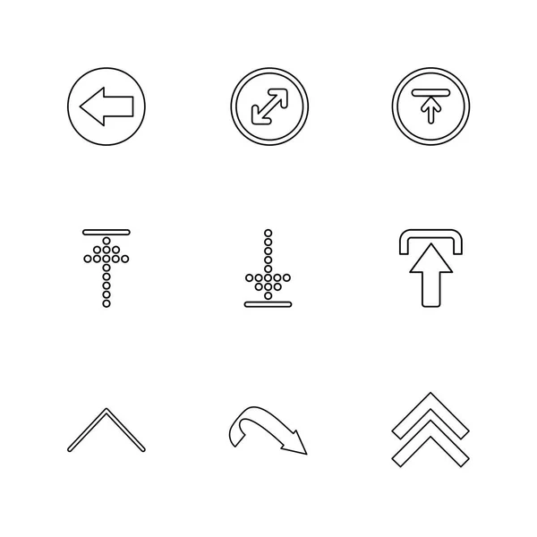 Conjunto Iconos Aplicaciones Vectores Planos Minimalistas Sobre Fondo Blanco — Vector de stock