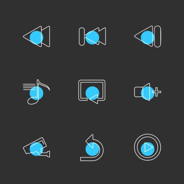 çeşitli tema app simgeler, vektör çizimler set