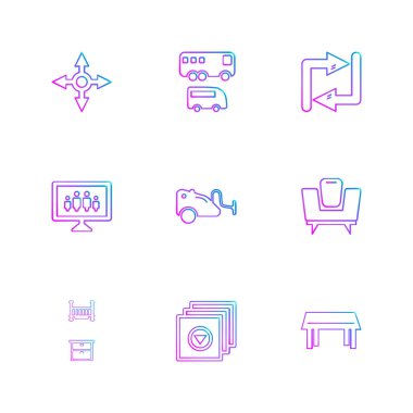 düz vektör çizim simgeler, App simgelerin ayarlamak  