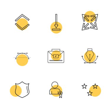 çeşitli tema app simgeler, vektör çizimler set