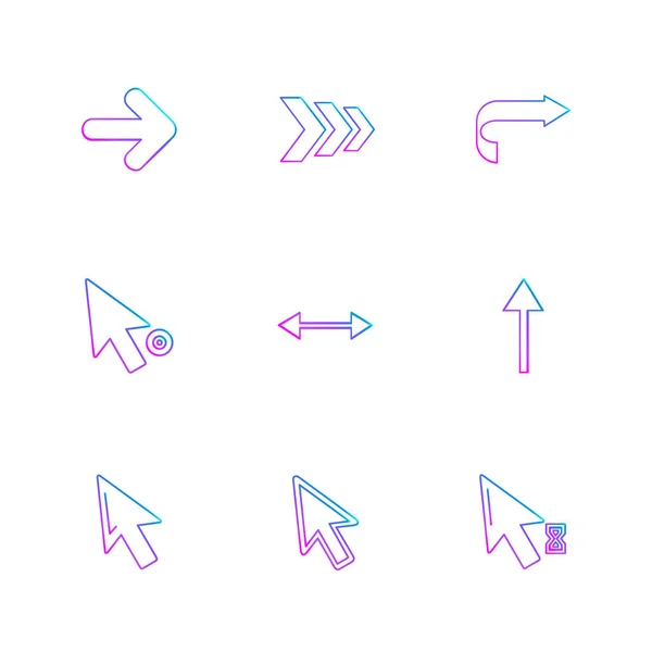 Flache Vektor Illustrationssymbole Eine Reihe Von App Symbolen — Stockvektor
