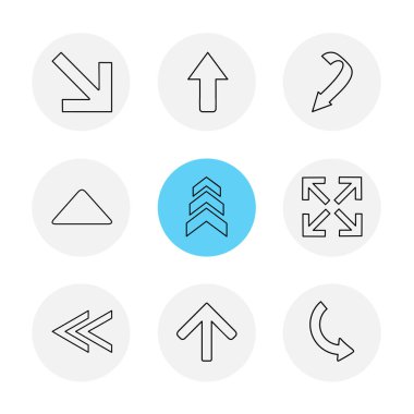 beyaz zemin üzerine minimalist düz vektör app simge kümesi